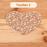 Cœur supplémentaire pour doudou Bee Doux motif Feuilles 2