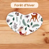 Cœur supplémentaire pour doudou Bee Doux motif Forêt d'hiver