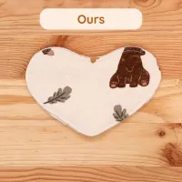 Cœur supplémentaire pour doudou Bee Doux motif Ours